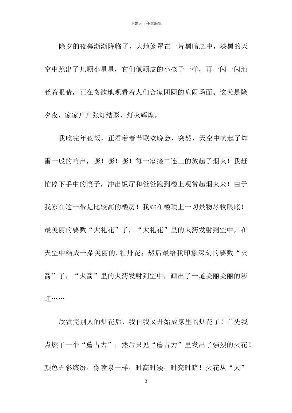 关于初三春节优秀作文七篇_第3页