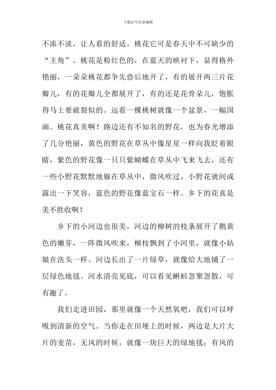 关于去春游的作文_第2页