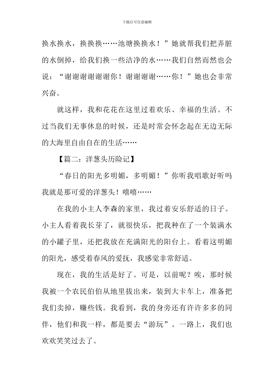 关于历险记的作文_第2页
