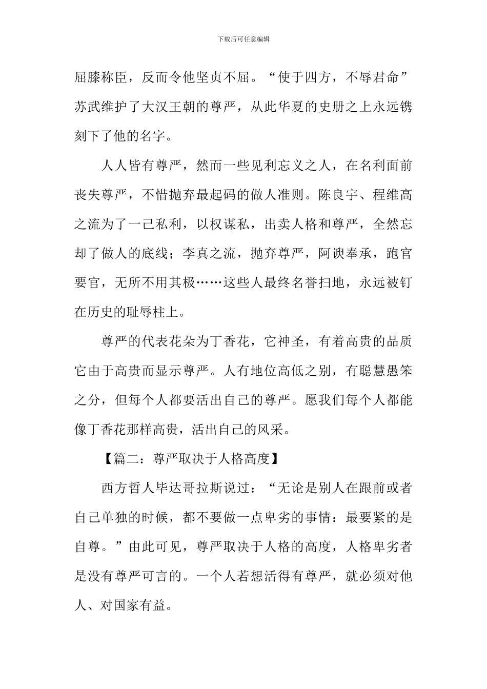 关于尊严的作文-1_第2页