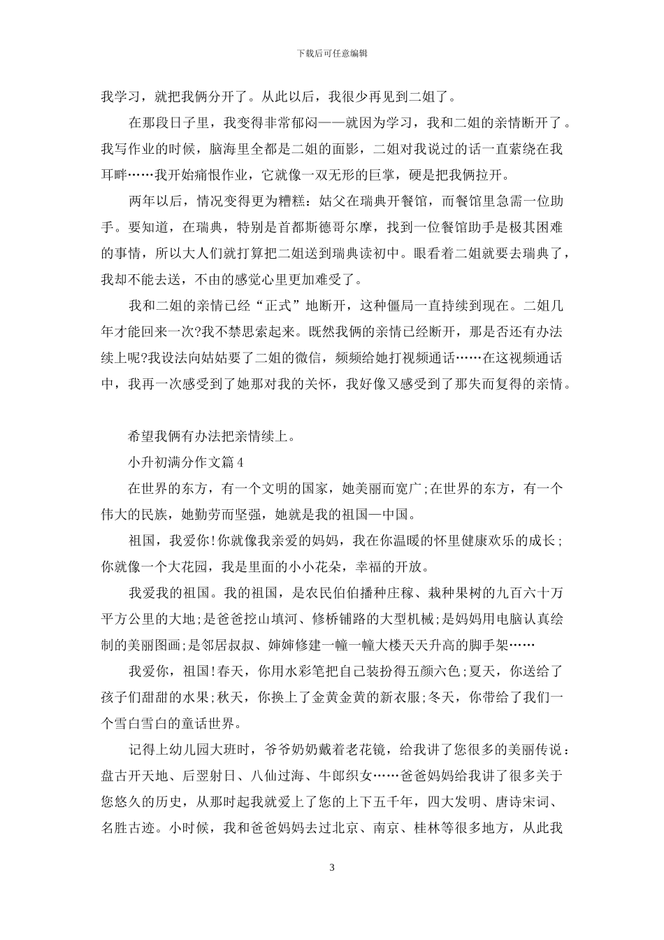 关于小升初满分作文集锦八篇_第3页