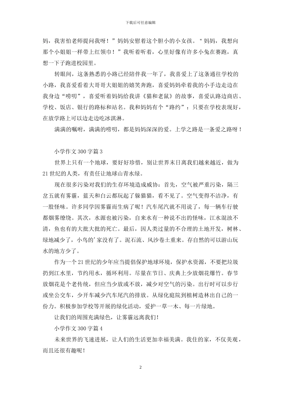 关于小学作文300字四篇_第2页