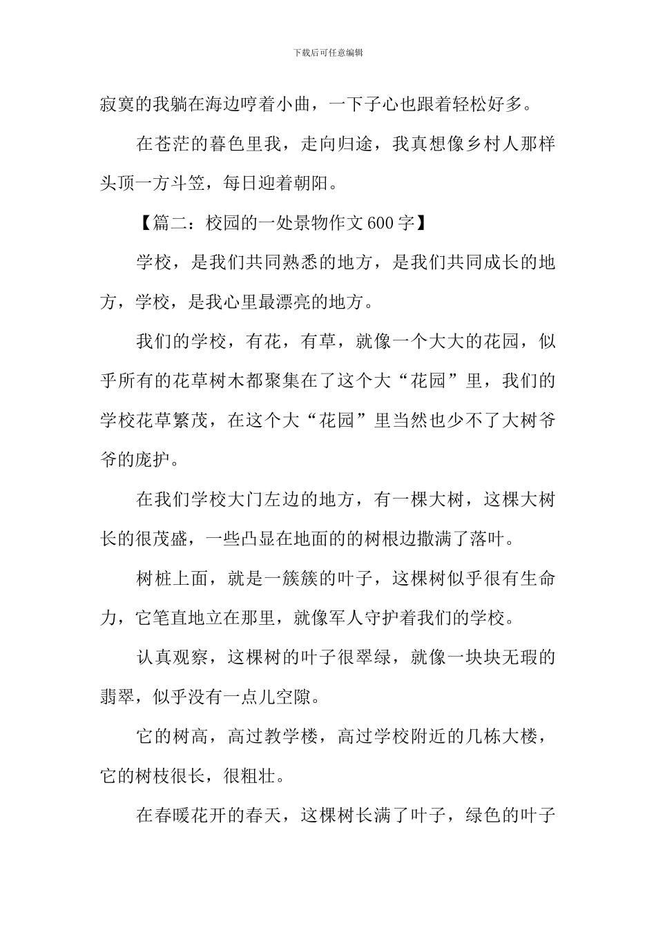 关于景物描写的作文-1_第2页