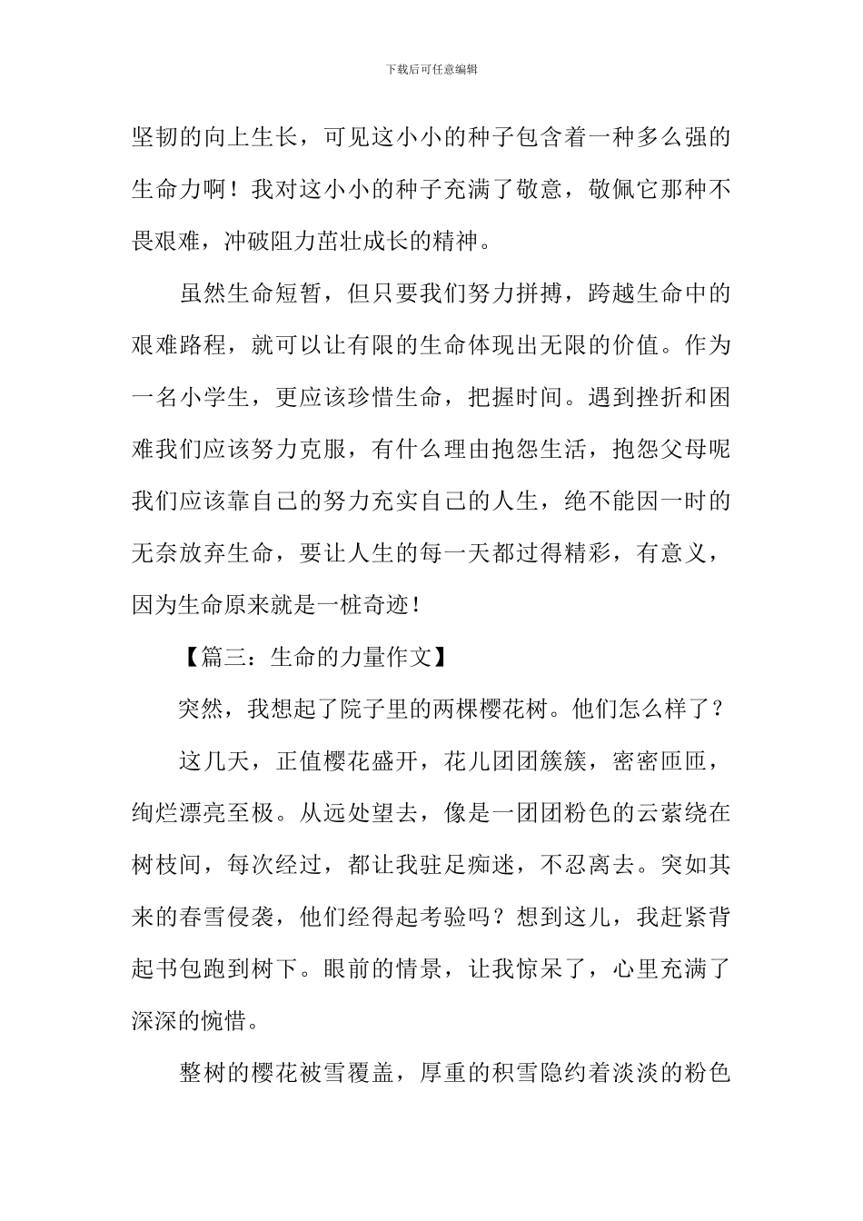 关于生命的力量作文_第3页