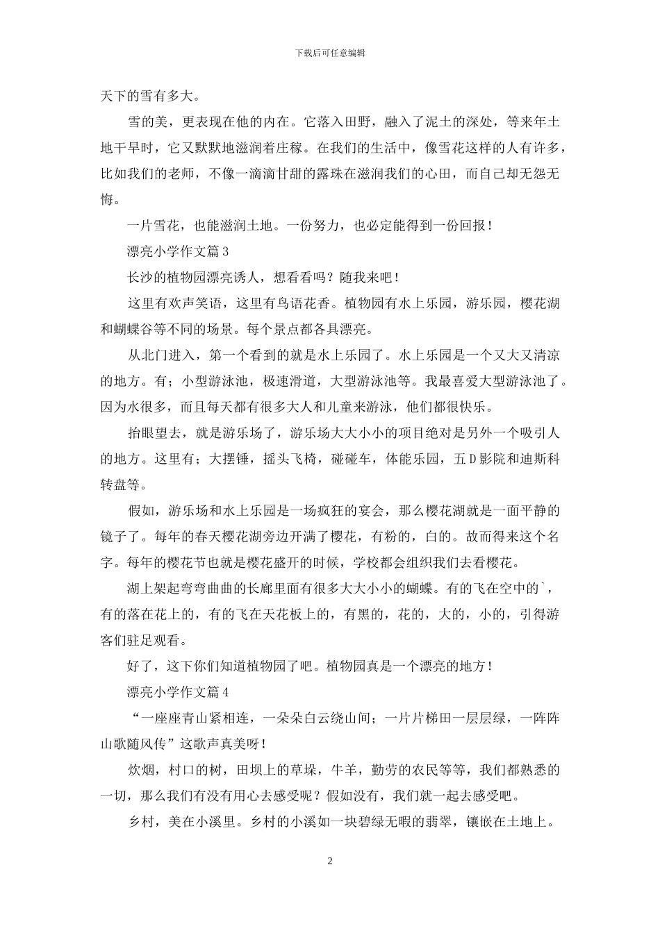 关于美丽小学作文5篇_第2页