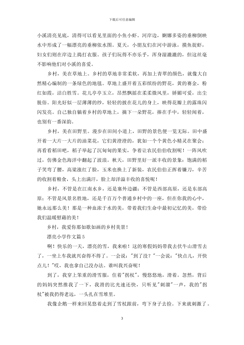 关于美丽小学作文5篇_第3页