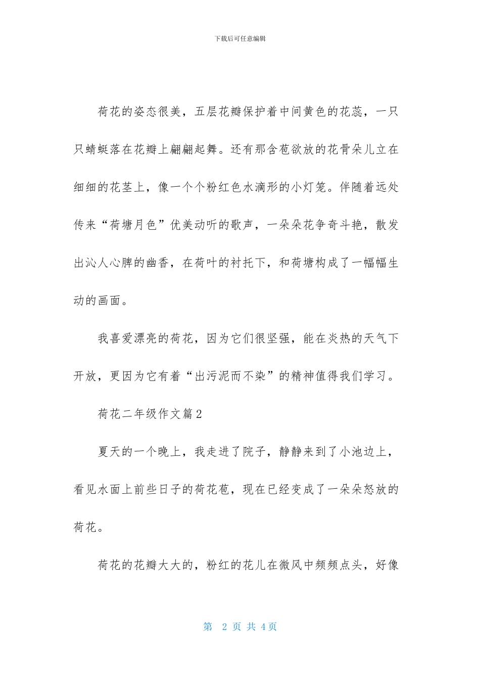 关于荷花二年级作文三篇_第2页