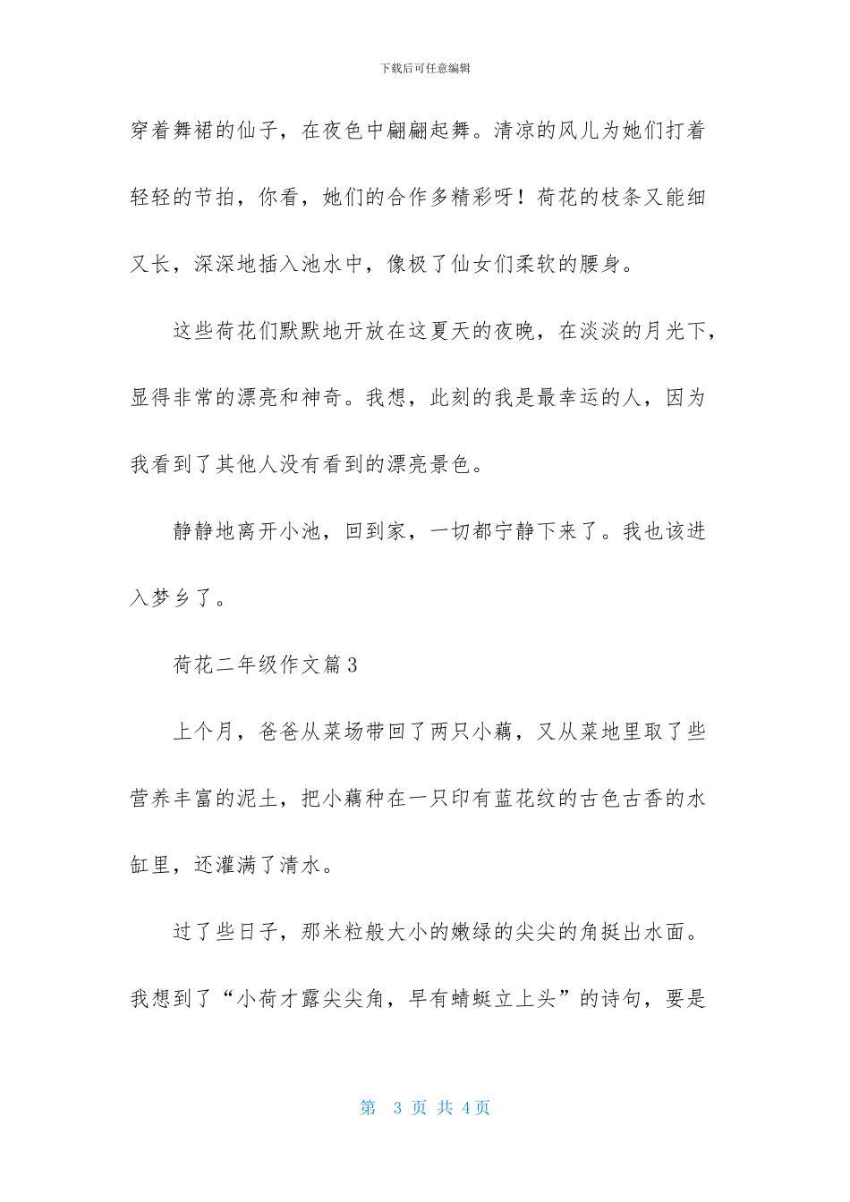 关于荷花二年级作文三篇_第3页