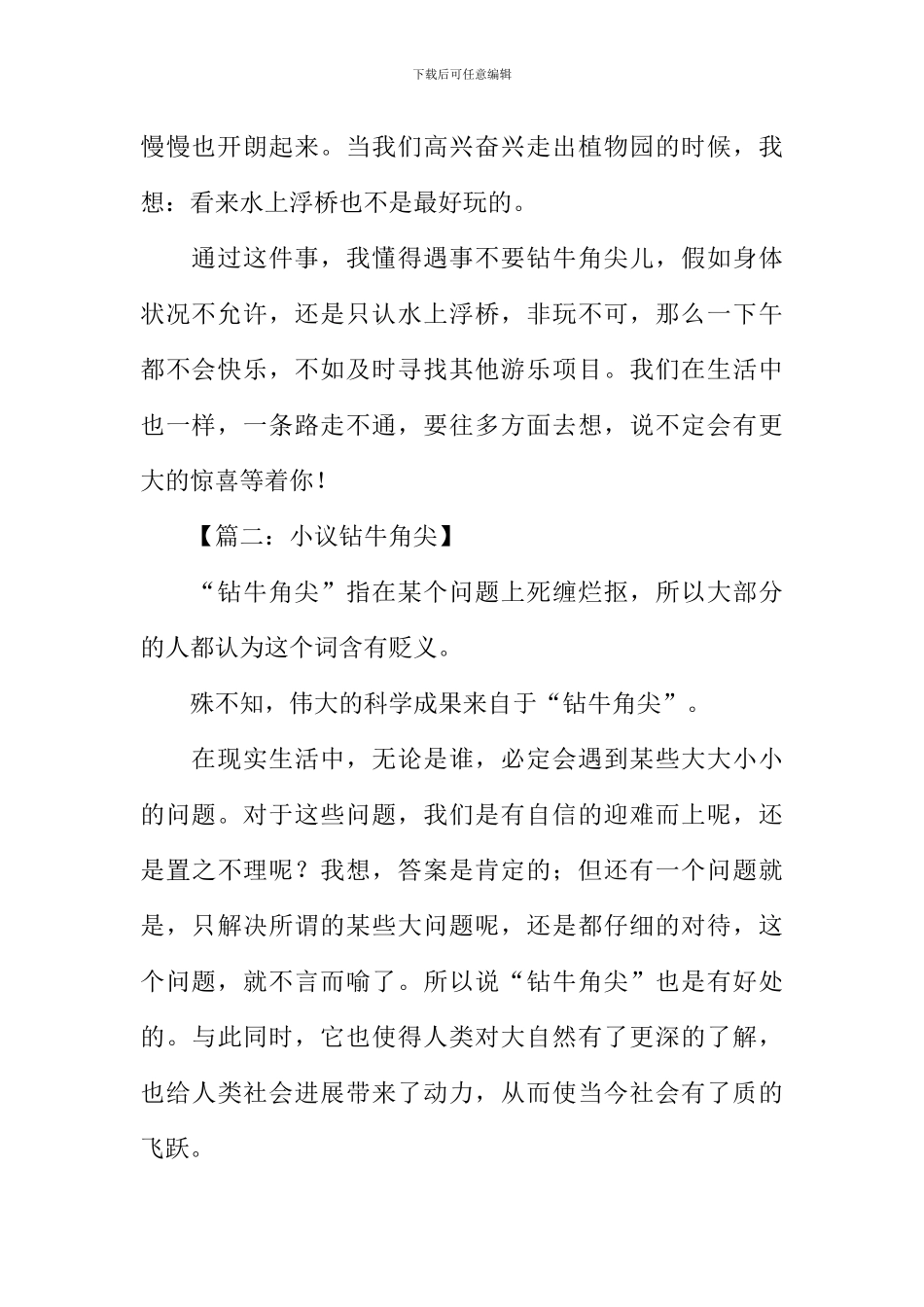 关于钻牛角尖的作文_第2页