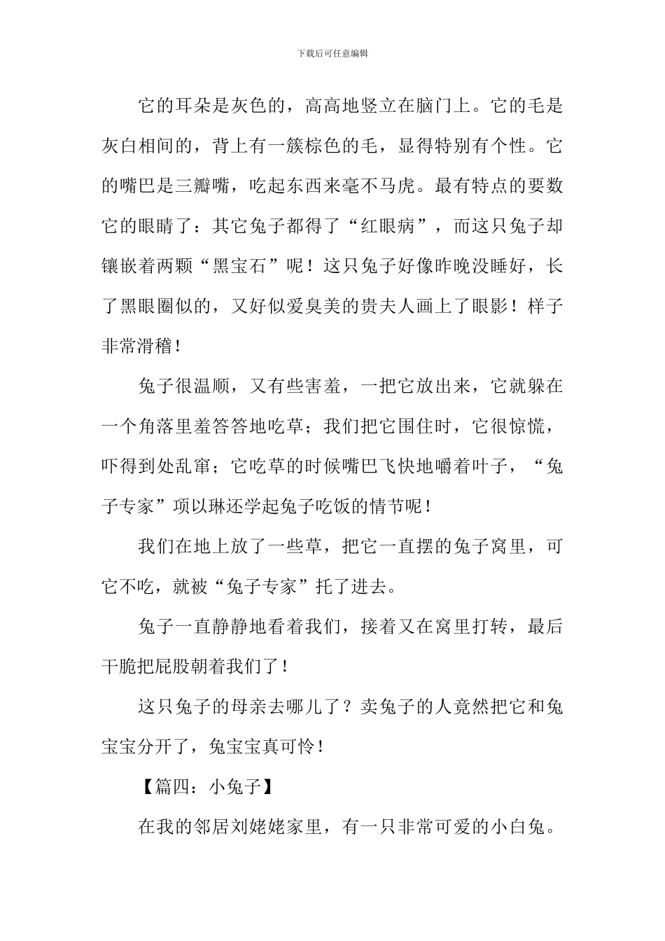 写小兔子的作文300字_第3页