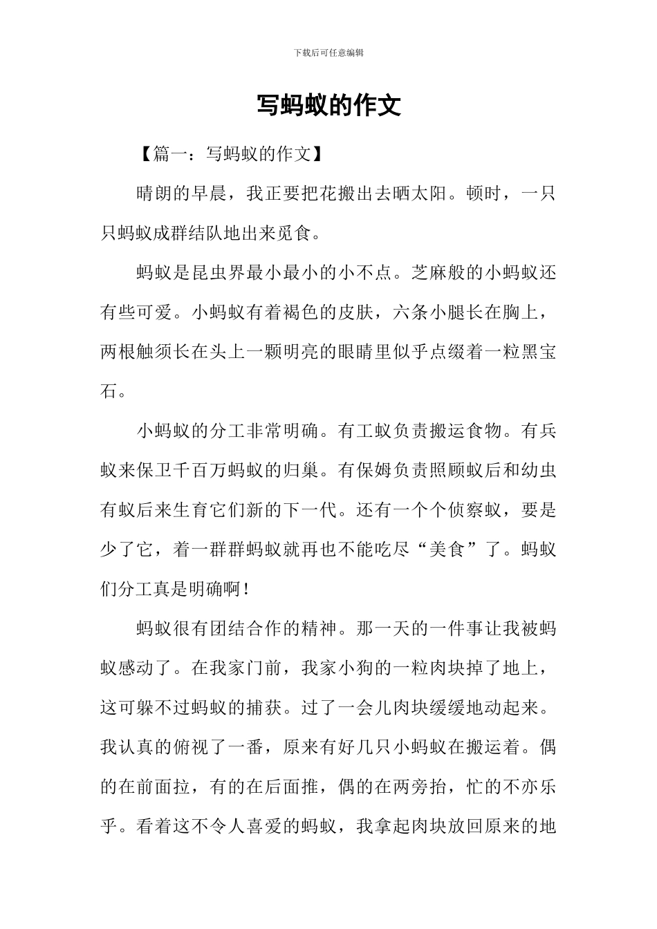 写蚂蚁的作文-2_第1页