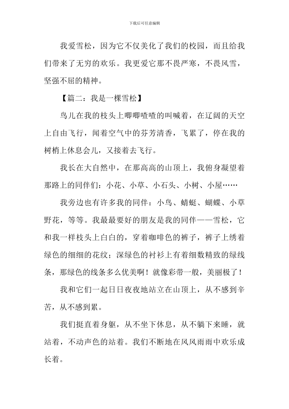 写雪松的作文500字_第2页