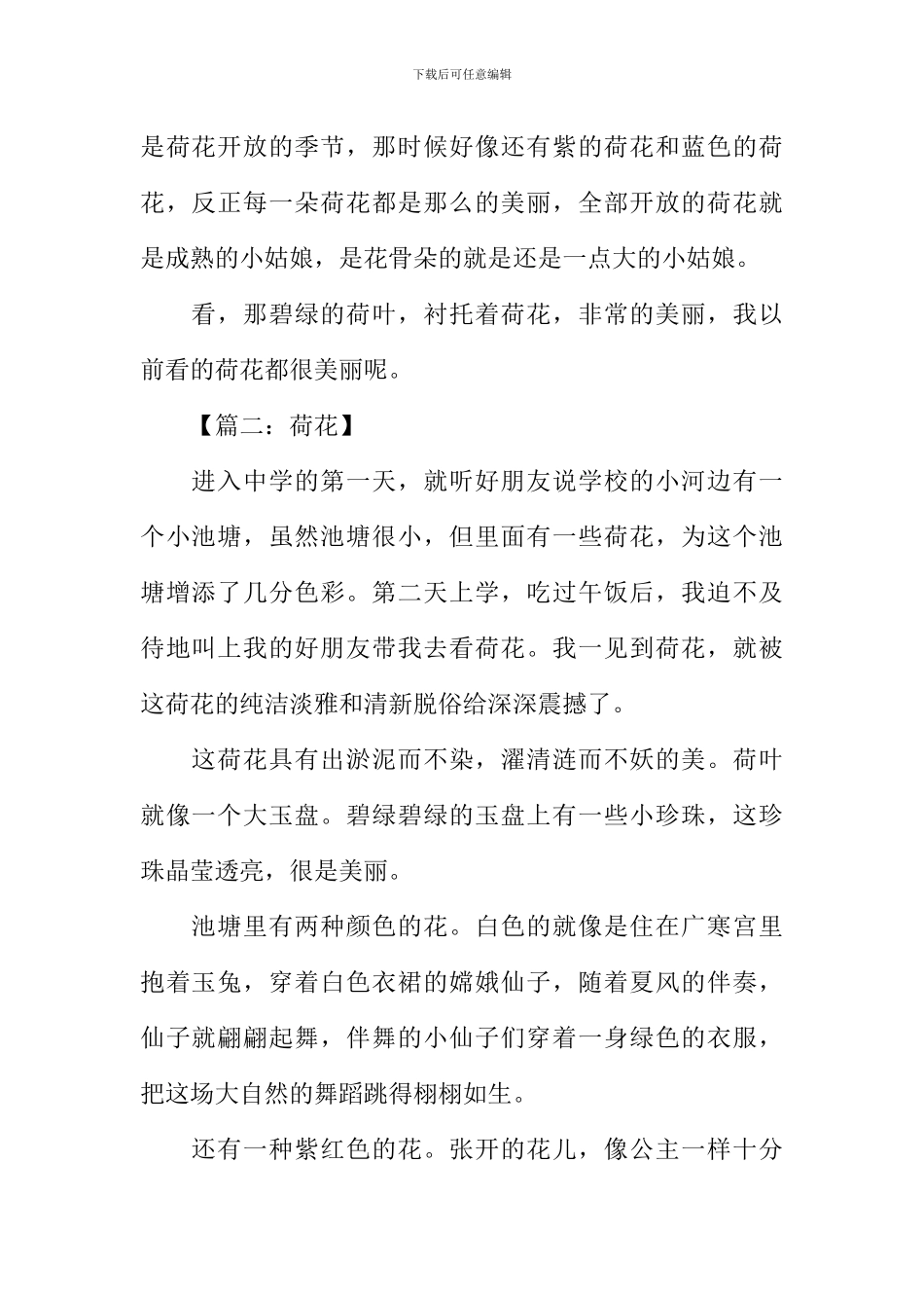 写荷花的作文400字_第2页