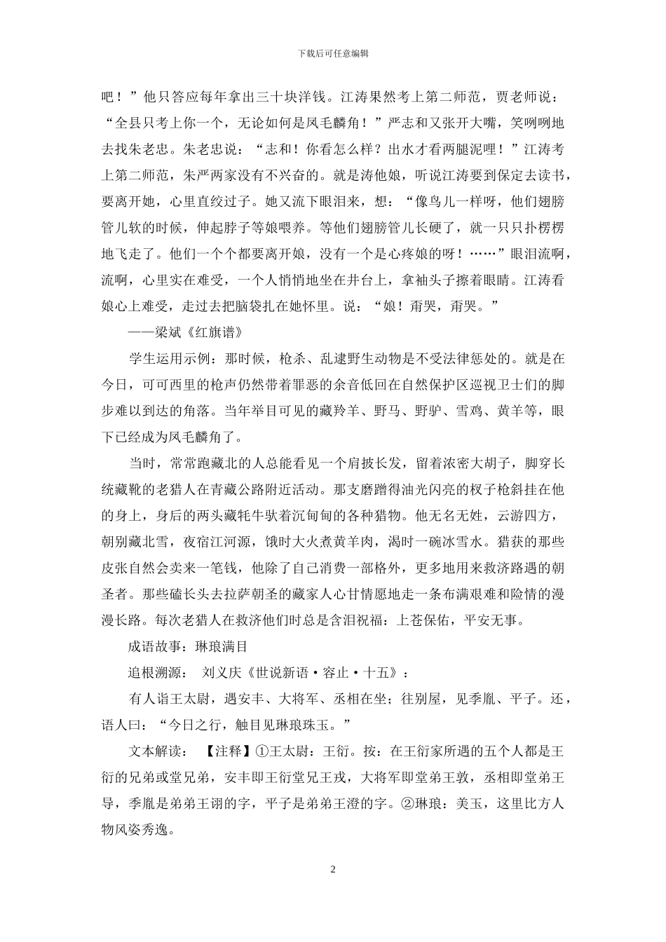 凤毛麟角·琳琅满目_第2页