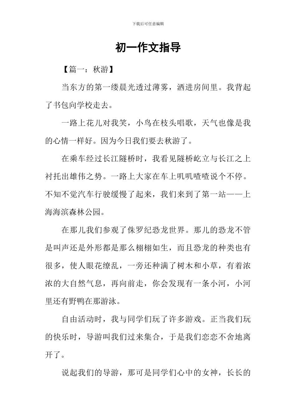 初一作文指导_第1页