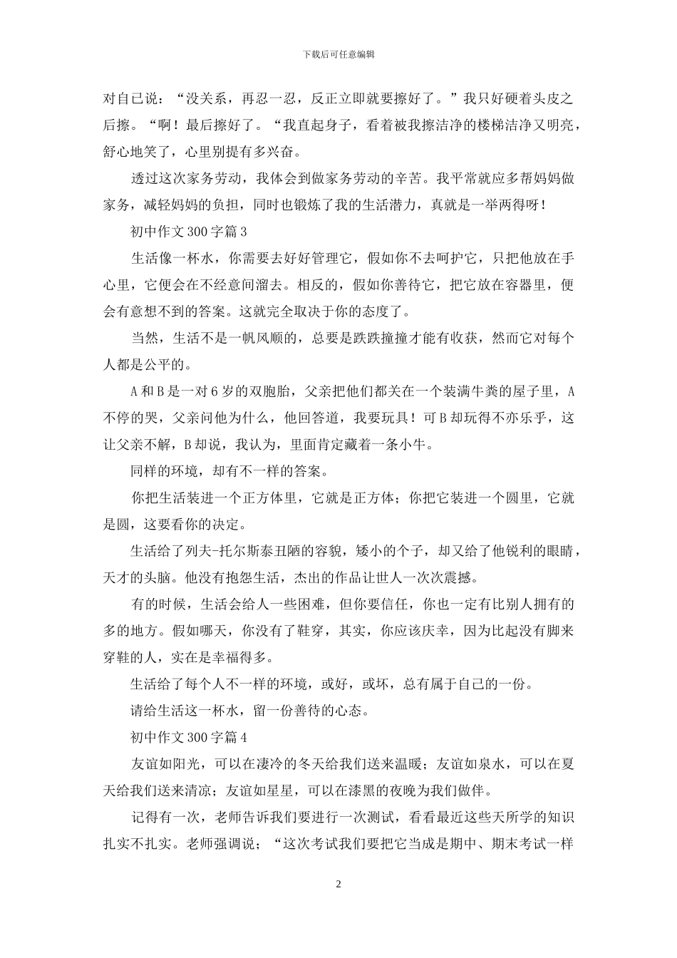 初中作文300字九篇-1_第2页