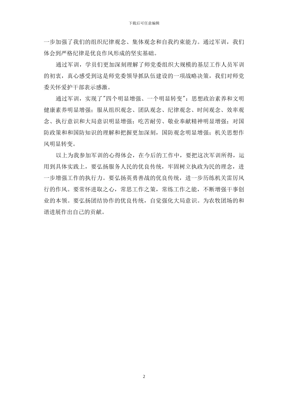 参加党校军训心得体会_第2页