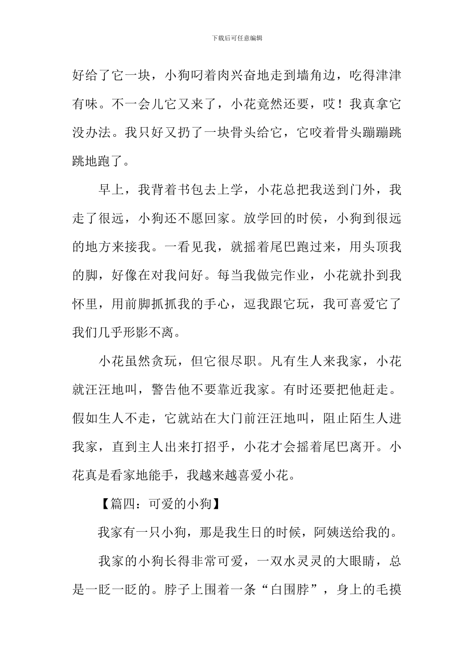 可爱的小狗作文-2_第3页