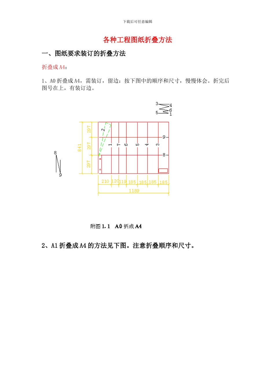 各种工程图纸折叠方法_第1页