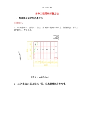 各种工程图纸折叠方法