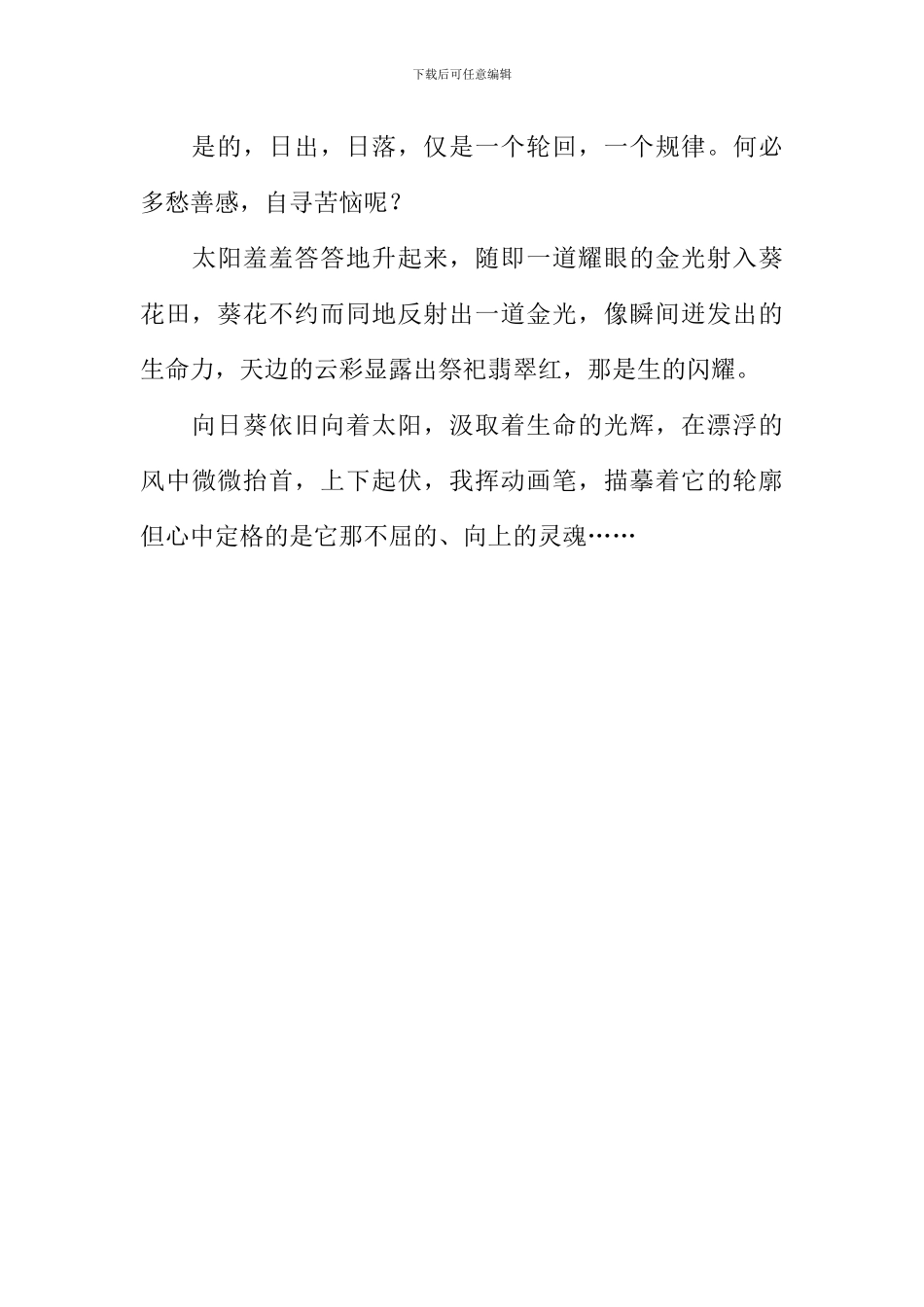 向日葵的夏天作文1000字-1_第3页