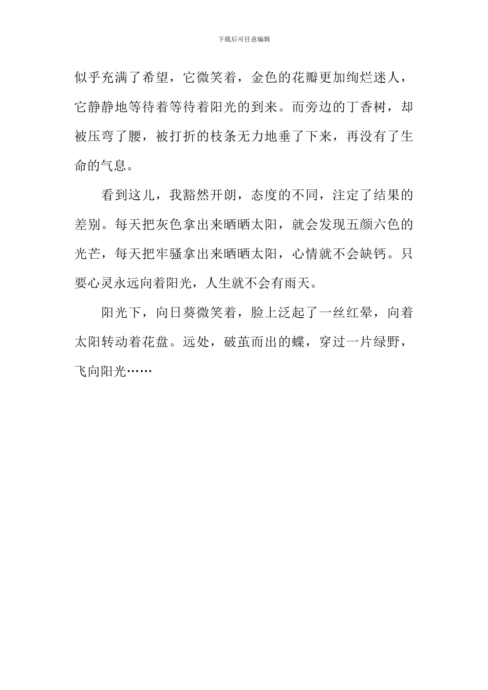 向日葵的微笑作文600字_第2页