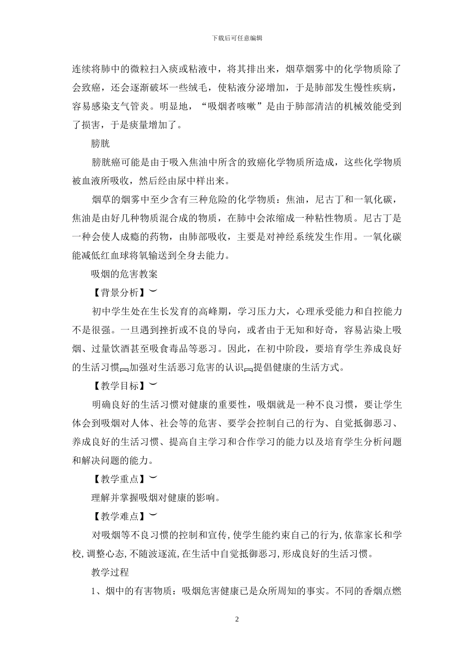 吸烟危害心得体会_第2页