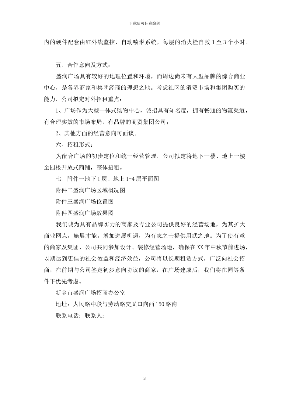 商场招商策划方案_第3页