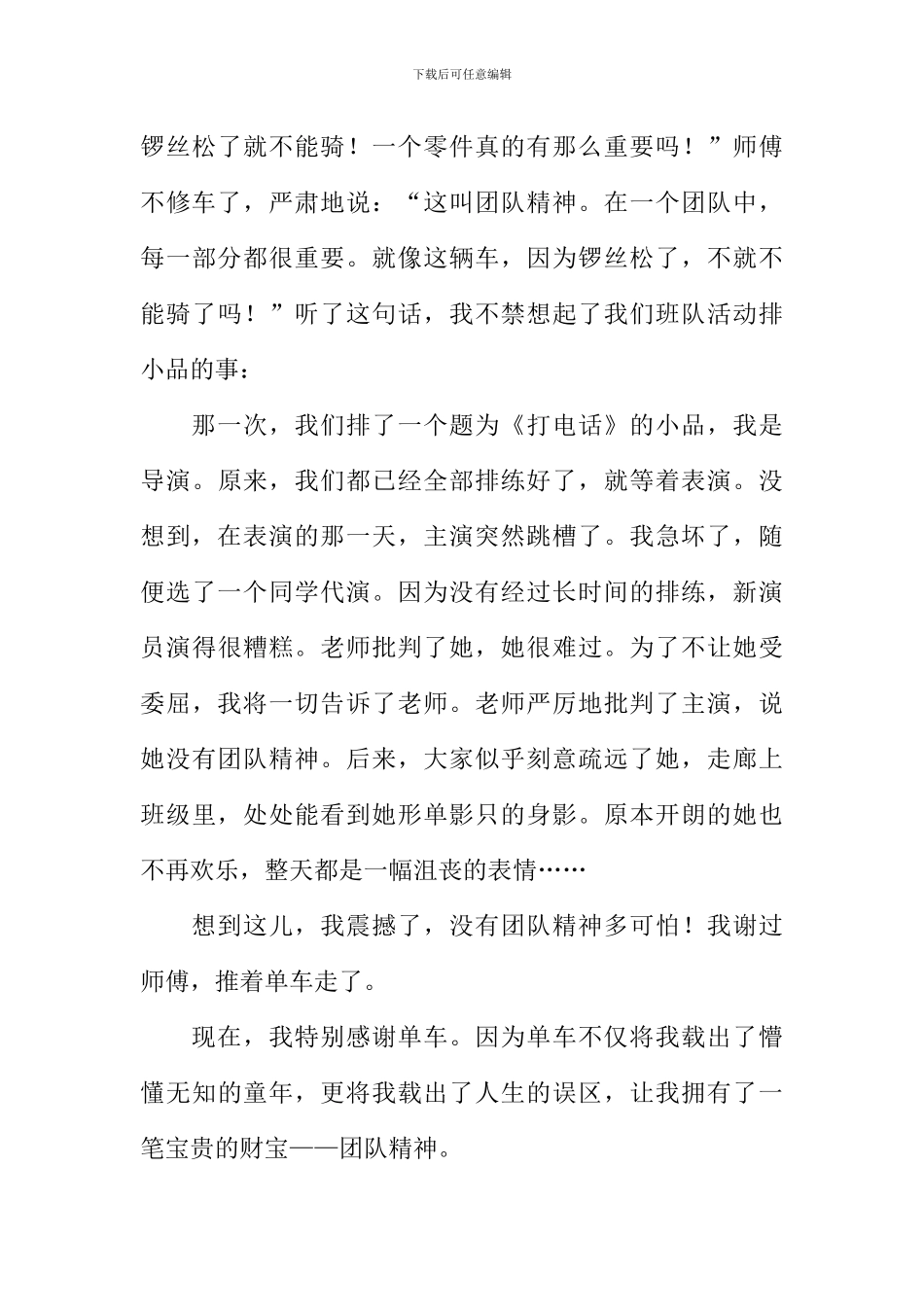 团队精神的作文600字_第3页