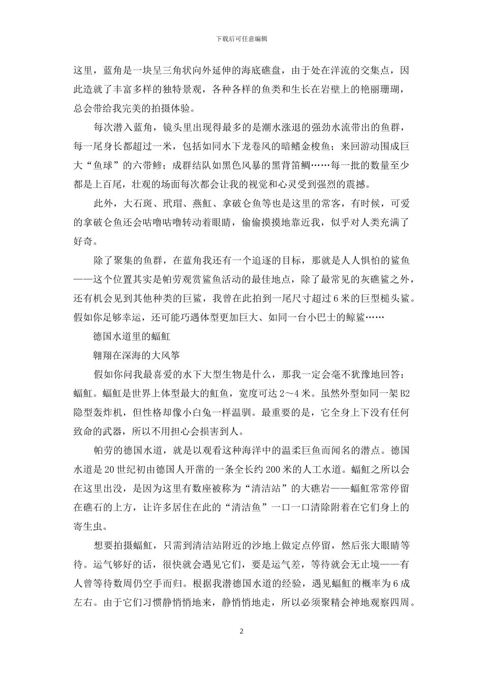 在海底世界飞行拍摄潜入深蓝-和鲸鱼拥抱-与海豚共舞_第2页