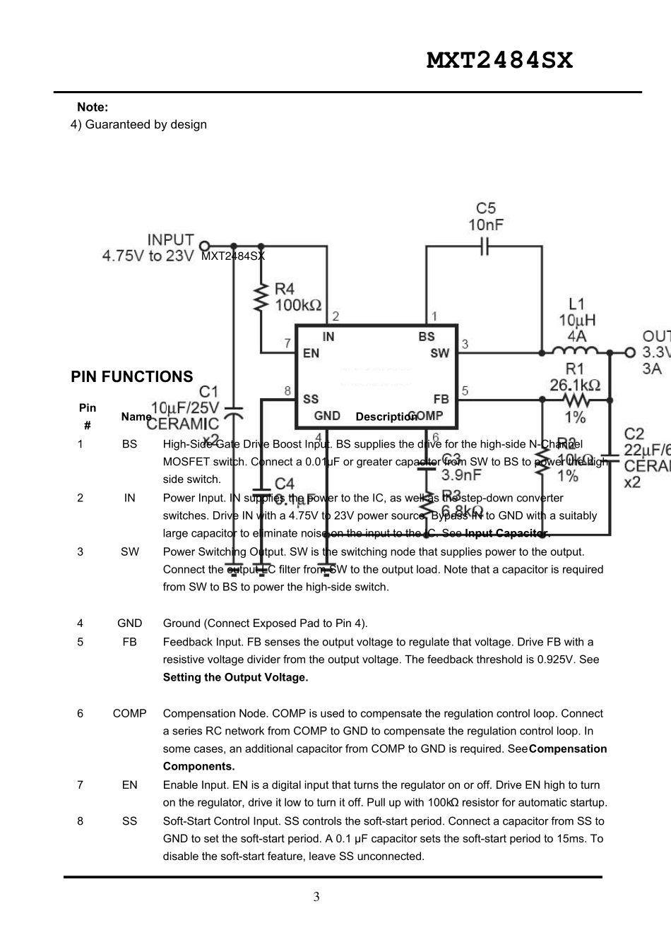 MP1484互换的同步降压型DCDC稳压器MXT2484_第3页