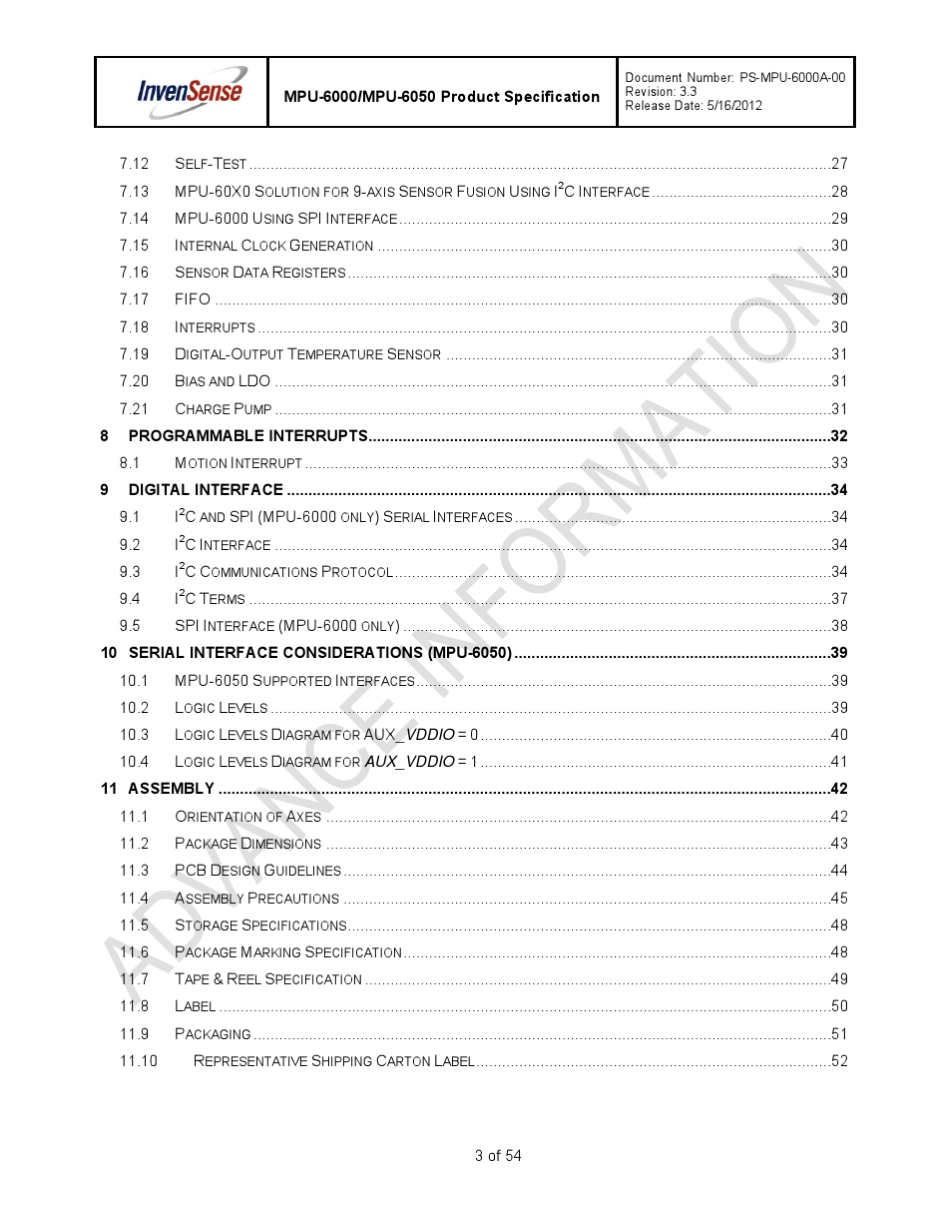 MPU6050产品说明书_第3页
