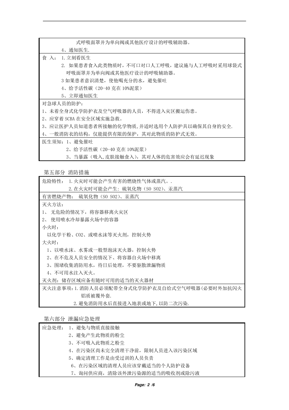 MSDS_硫酸汞_第2页