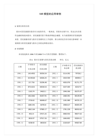 VAR案例分析