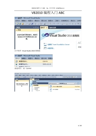 VB2010编程入门ABC