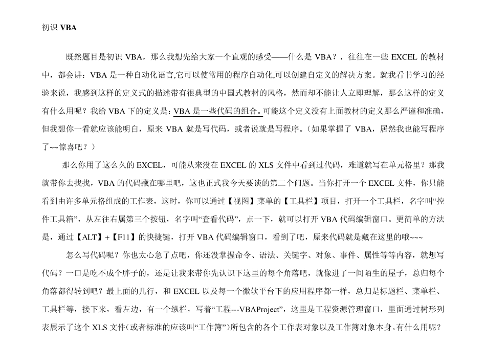 VBA入门指南—如何看懂代码_第1页