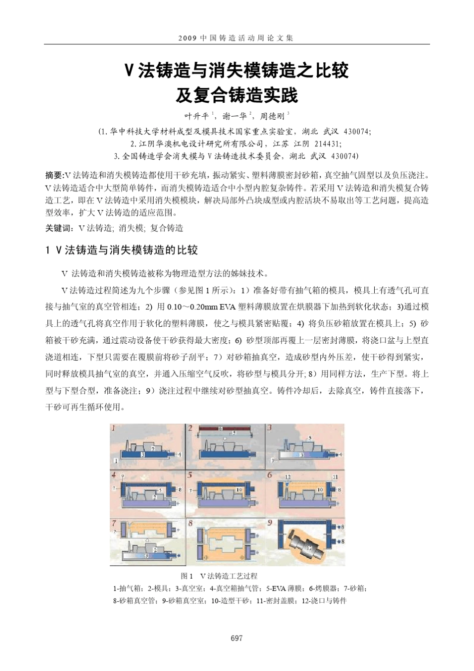 V法铸造与消失模铸造之比较及复合铸造实践_第1页