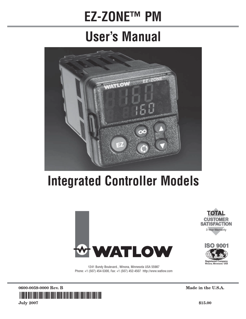 Watlow_EZ_zone_temperature_controller瓦特龙温控器_第1页