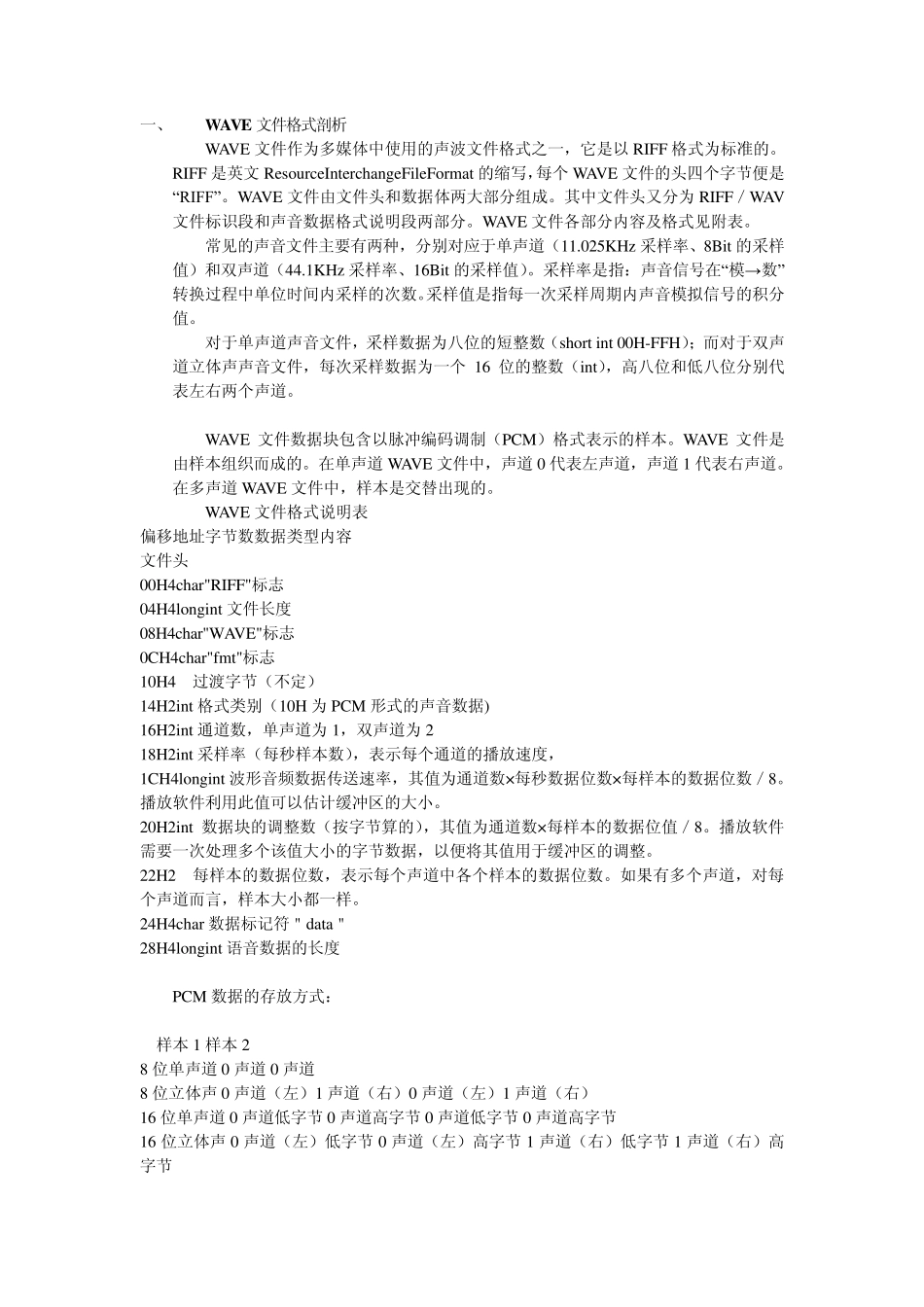 wav文件文件头格式_第1页