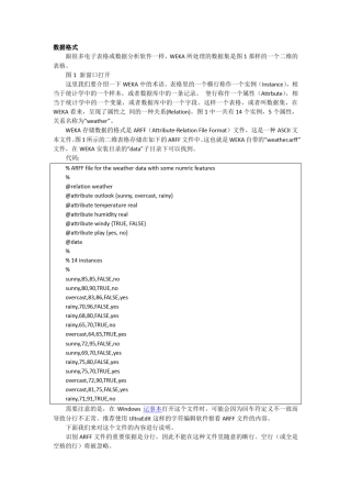 weka之weather实例分析