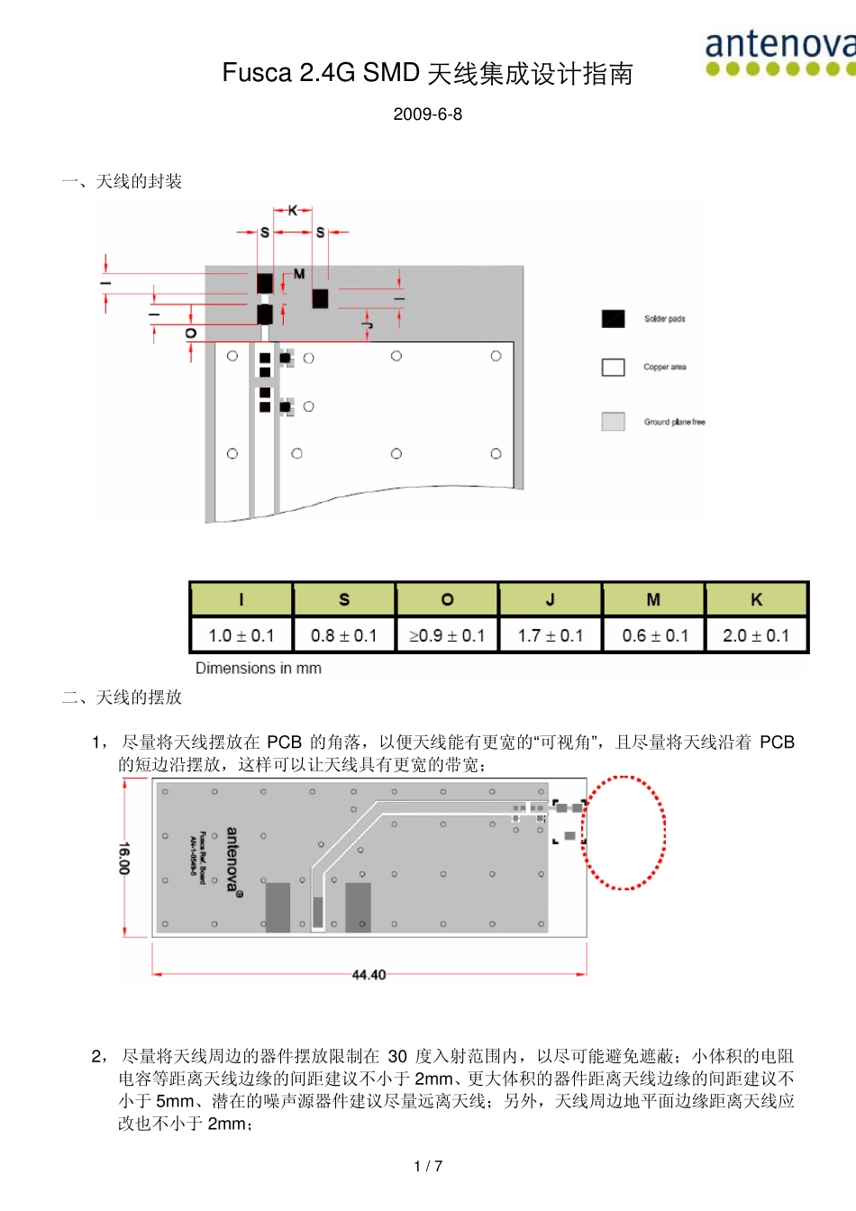 WiFi蓝牙(A10192)天线设计指南_第1页