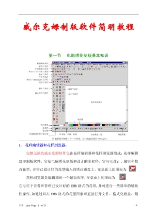 WILCOM制版软件简明教程