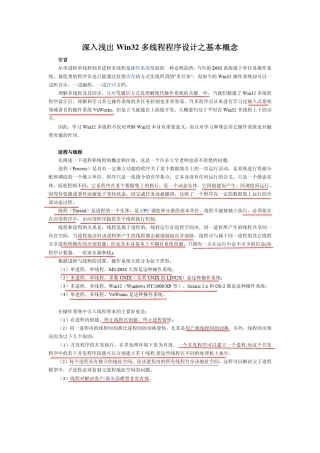 Win32多线程编程