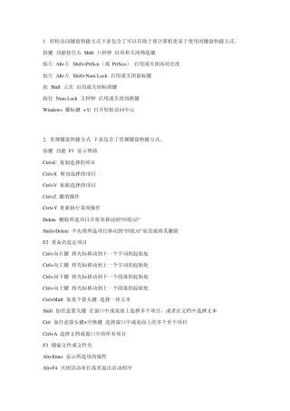 win7操作系统快捷键使用大全