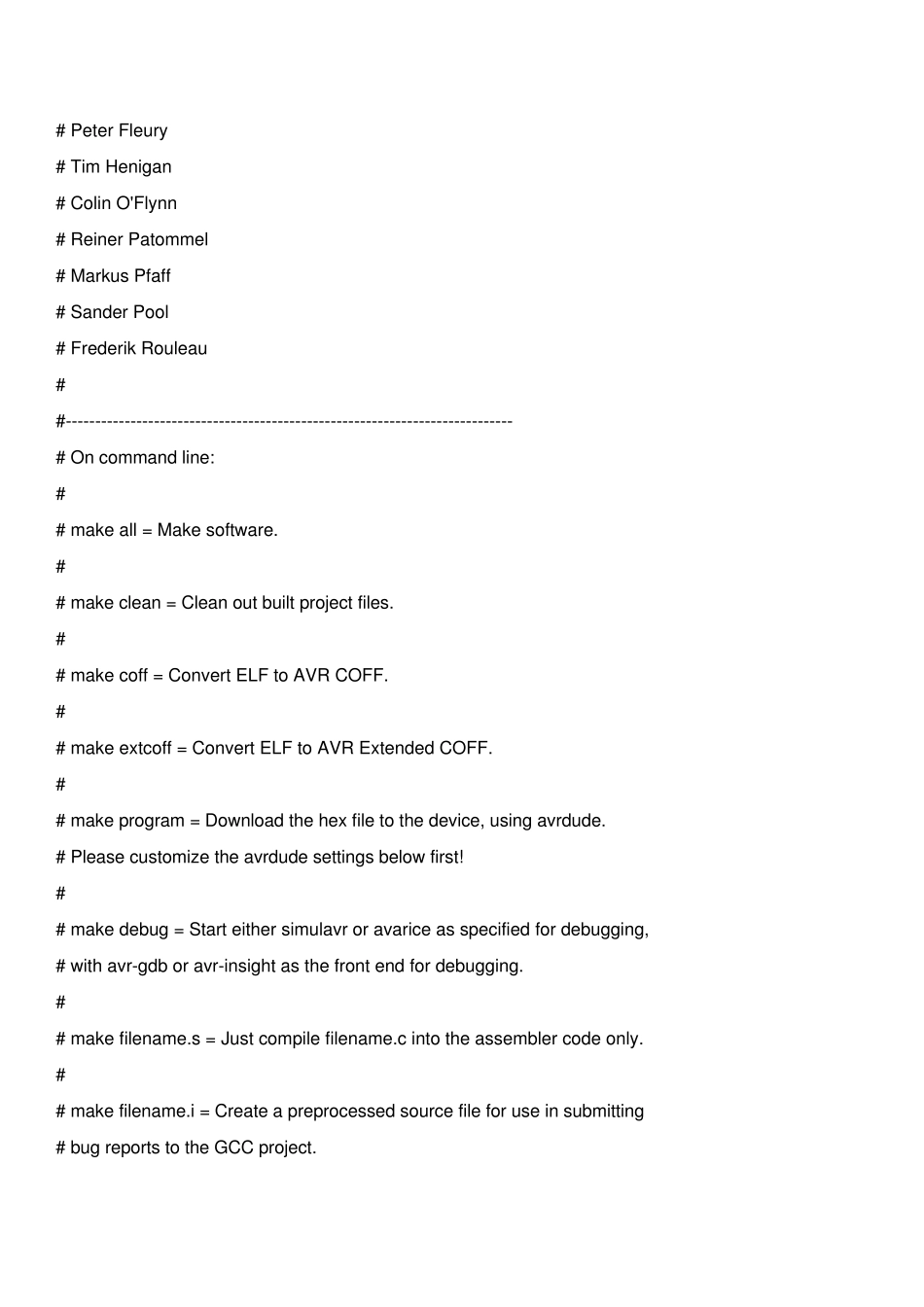 WinAVR(GCC)新手入门的makefile范例_第3页