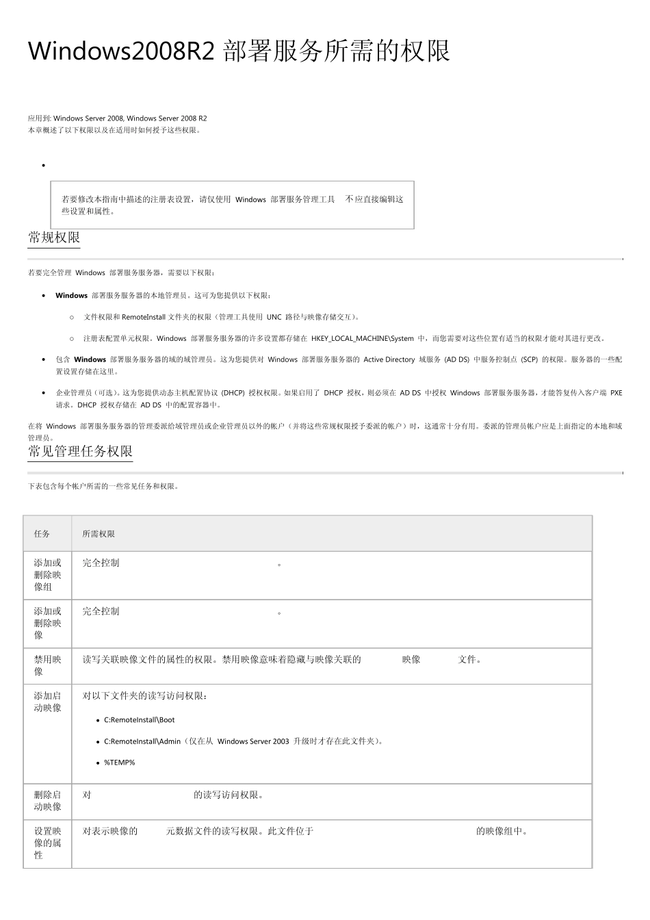 Windows2008R2部署服务所需的权限_第1页