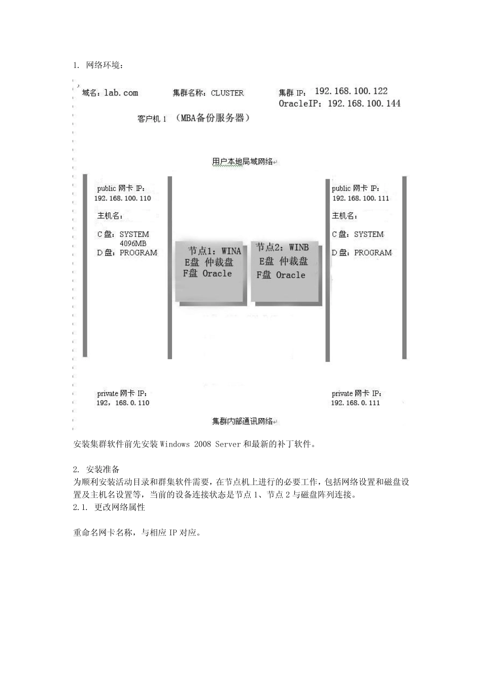 Windows2008下MSCS双机配置免费下载_第2页