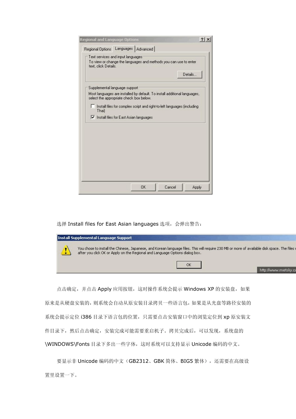 WindowsXP英文版支持中文输入和显示设置_第2页