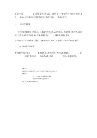 windows下虚拟串口驱动开发