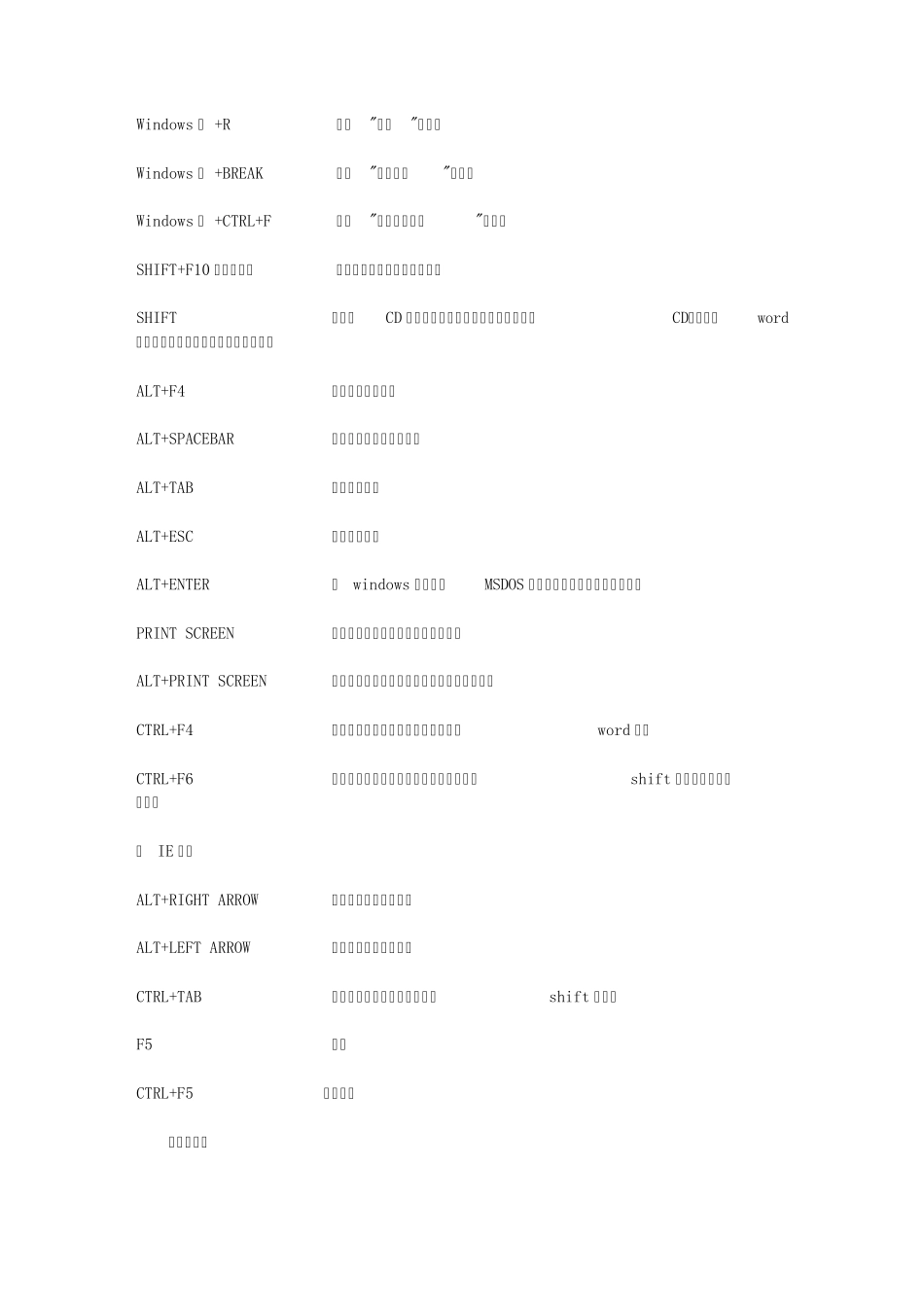windows快捷键大全和开始运行程序大全_第2页